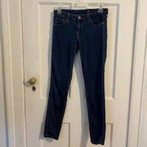 AG Adriano Goldschmied Dark Denim Skinny Jeans, Size 27R